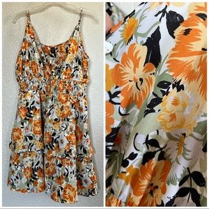 Yellow Floral Summer Dress - 0XL
